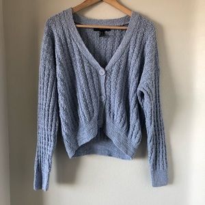 Forever 21 textured button front cardigan sweater size large